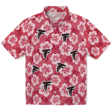 Atlanta Falcons Hawaiian Shirt - Hibiscus Cluster | Moonbestprint