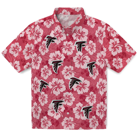 Atlanta Falcons Hawaiian Shirt - Hibiscus Cluster | Moonbestprint