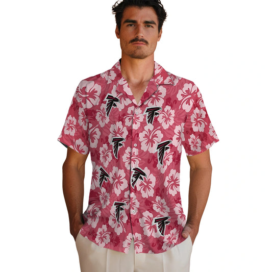 Atlanta Falcons Hawaiian Shirt - Hibiscus Cluster | Moonbestprint