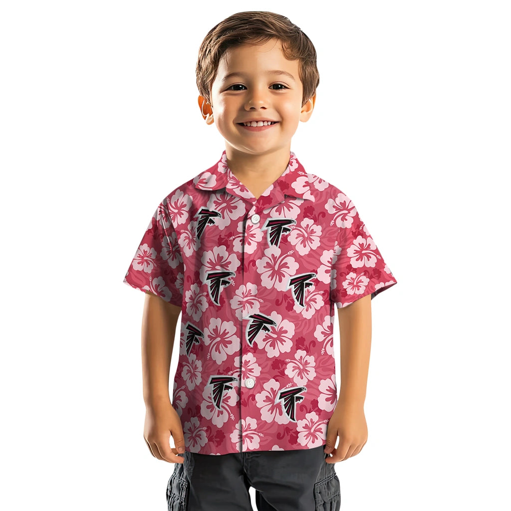 Atlanta Falcons Hawaiian Shirt - Hibiscus Cluster | Moonbestprint