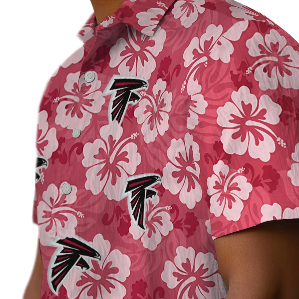 Atlanta Falcons Hawaiian Shirt - Hibiscus Cluster | Moonbestprint