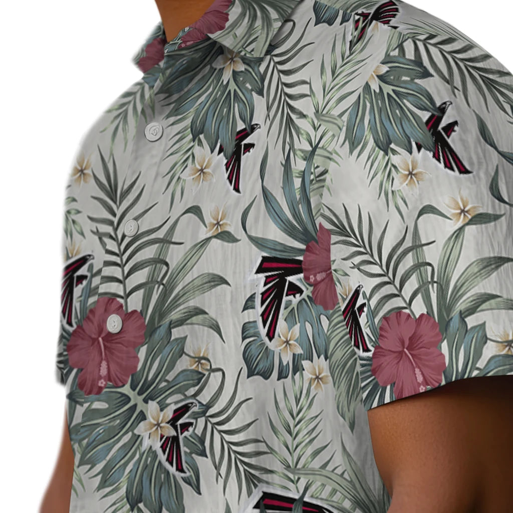 Atlanta Falcons Hawaiian Shirt - Hibiscus Designs | Moonbestprint