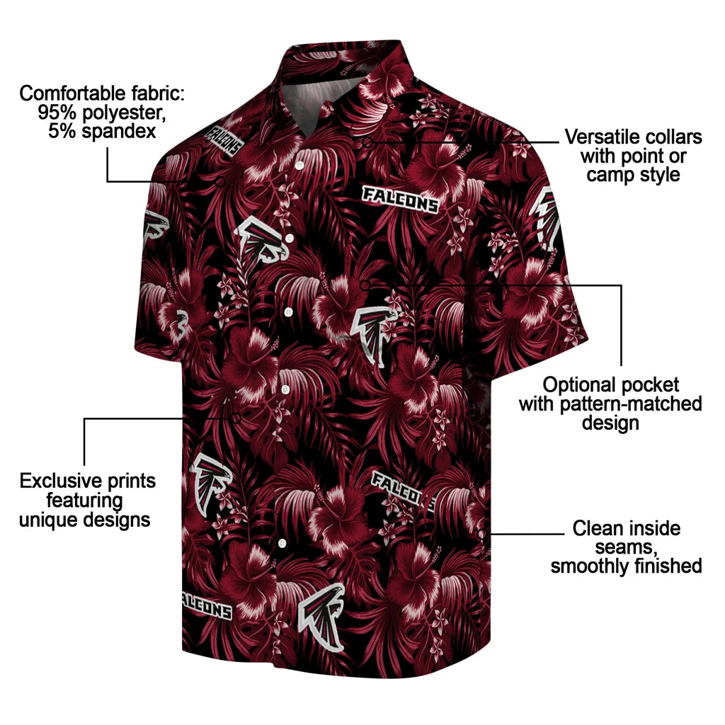 Atlanta Falcons Hawaiian Shirt - Hibiscus Exotic | Moonbestprint