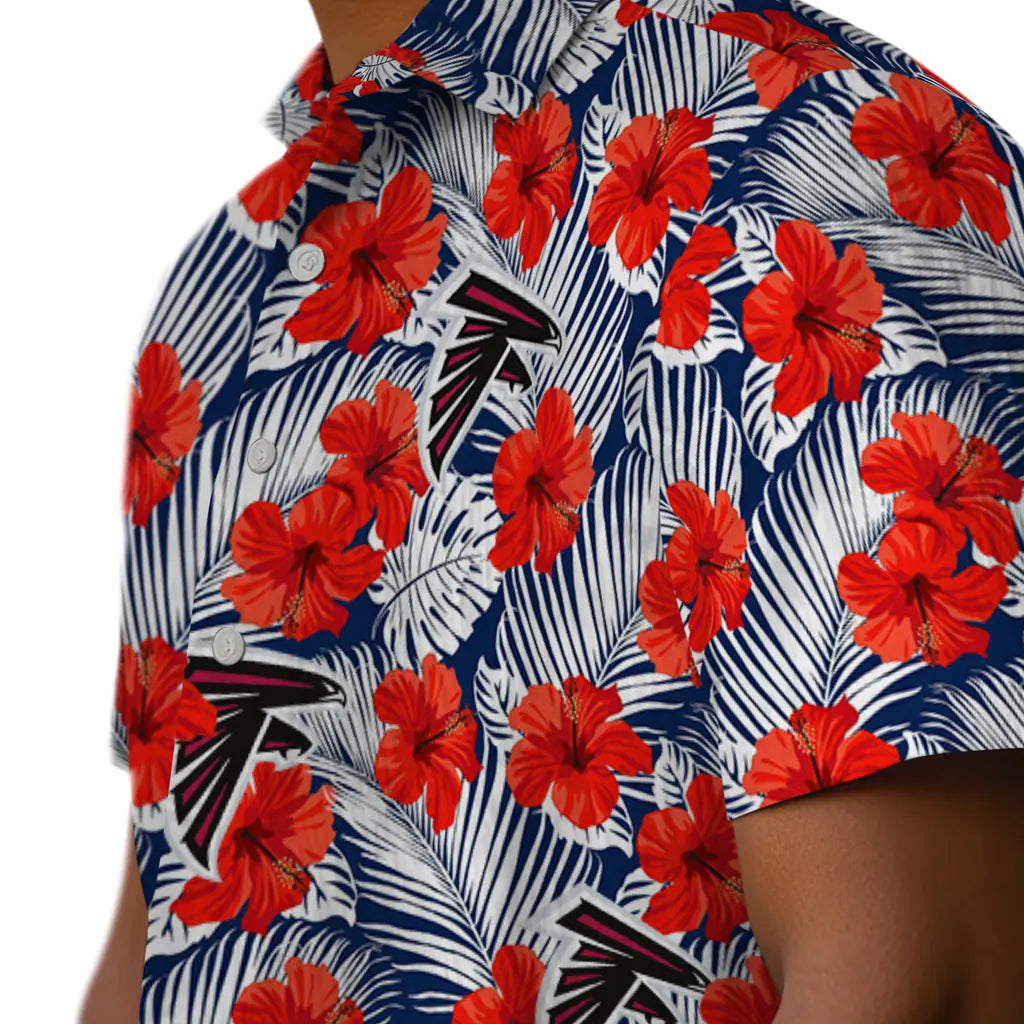 Atlanta Falcons Hawaiian Shirt - Hibiscus Fiesta | Moonbestprint