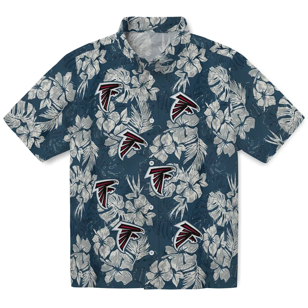Atlanta Falcons Hawaiian Shirt - Hibiscus Flowers | Moonbestprint