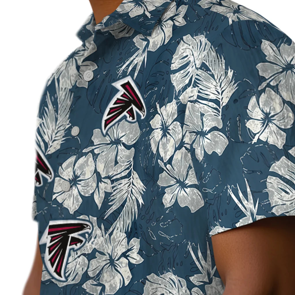 Atlanta Falcons Hawaiian Shirt - Hibiscus Flowers | Moonbestprint