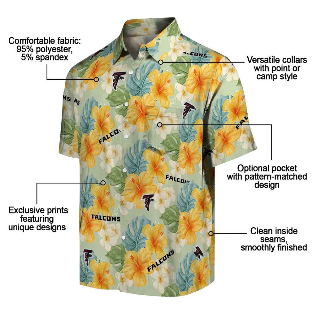 Atlanta Falcons Hawaiian Shirt - Hibiscus Mood | Moonbestprint