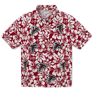 Atlanta Falcons Hawaiian Shirt - Hibiscus Motif | Moonbestprint