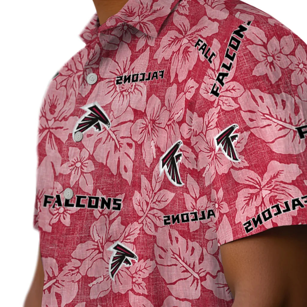 Atlanta Falcons Hawaiian Shirt - Hibiscus Oasis | Moonbestprint