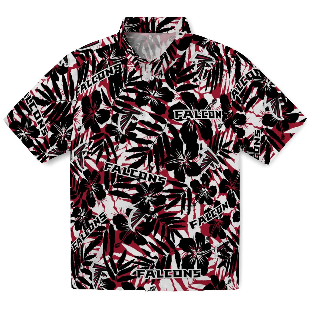 Atlanta Falcons Hawaiian Shirt - Hibiscus Overlay | Moonbestprint
