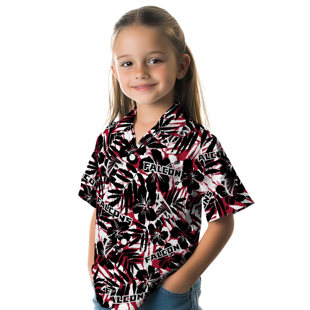 Atlanta Falcons Hawaiian Shirt - Hibiscus Overlay | Moonbestprint
