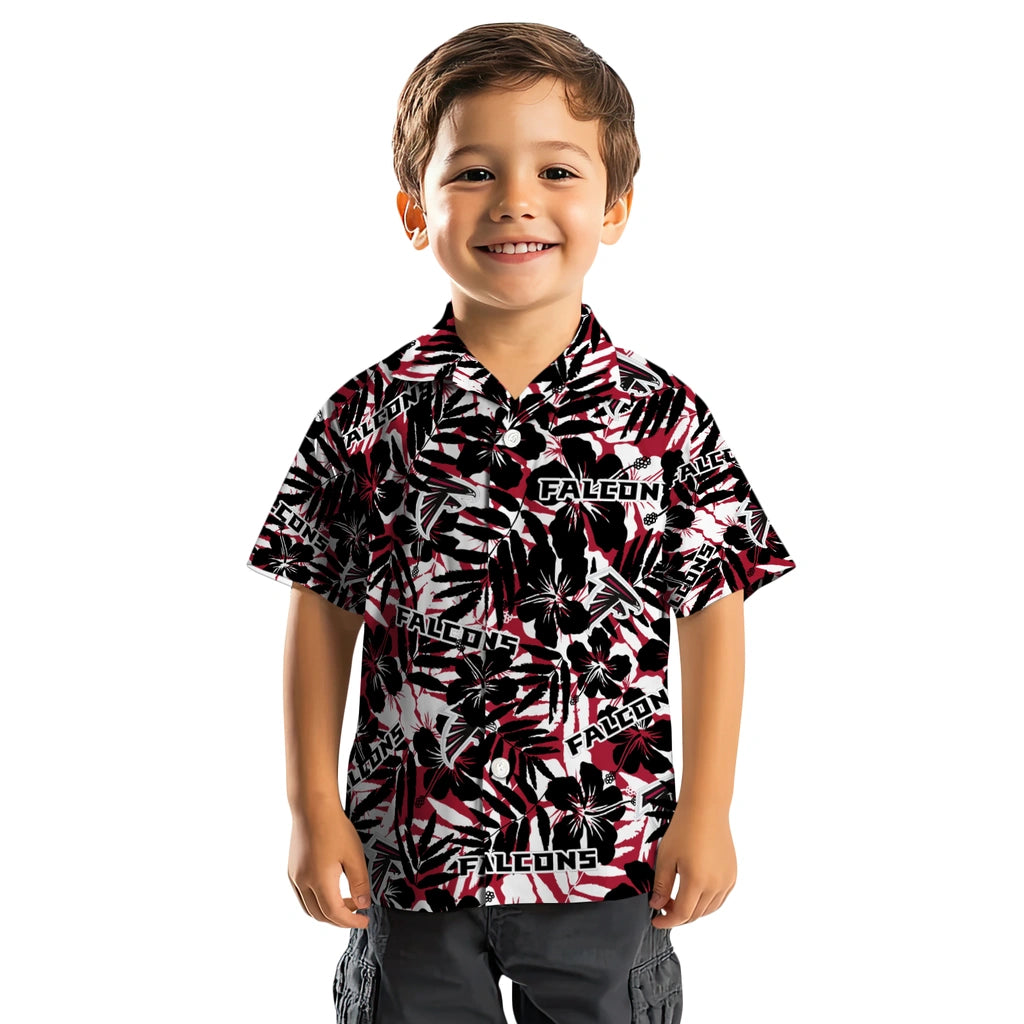Atlanta Falcons Hawaiian Shirt - Hibiscus Overlay | Moonbestprint