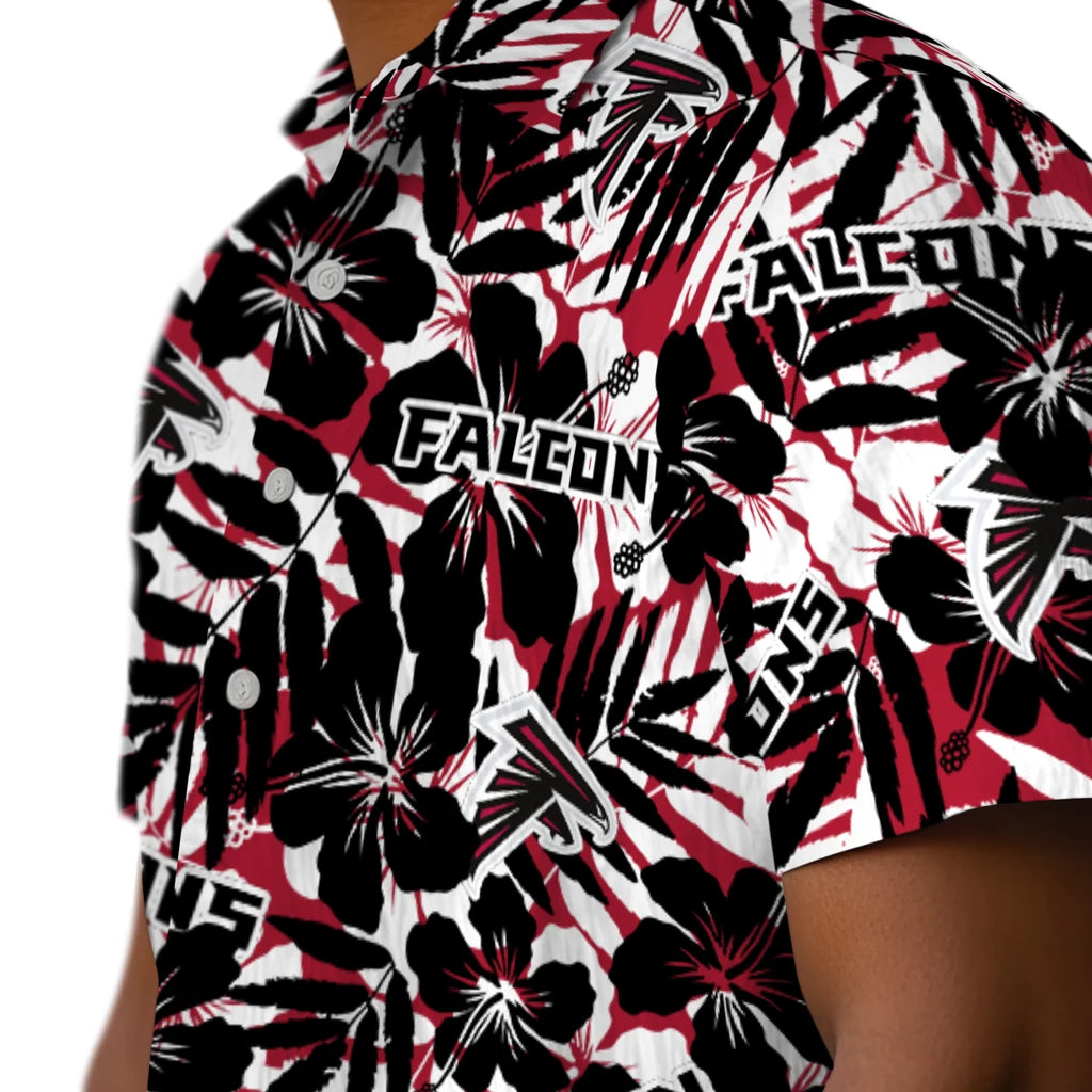 Atlanta Falcons Hawaiian Shirt - Hibiscus Overlay | Moonbestprint