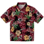 Atlanta Falcons Hawaiian Shirt - Hibiscus Tiki Jungle | Moonbestprint