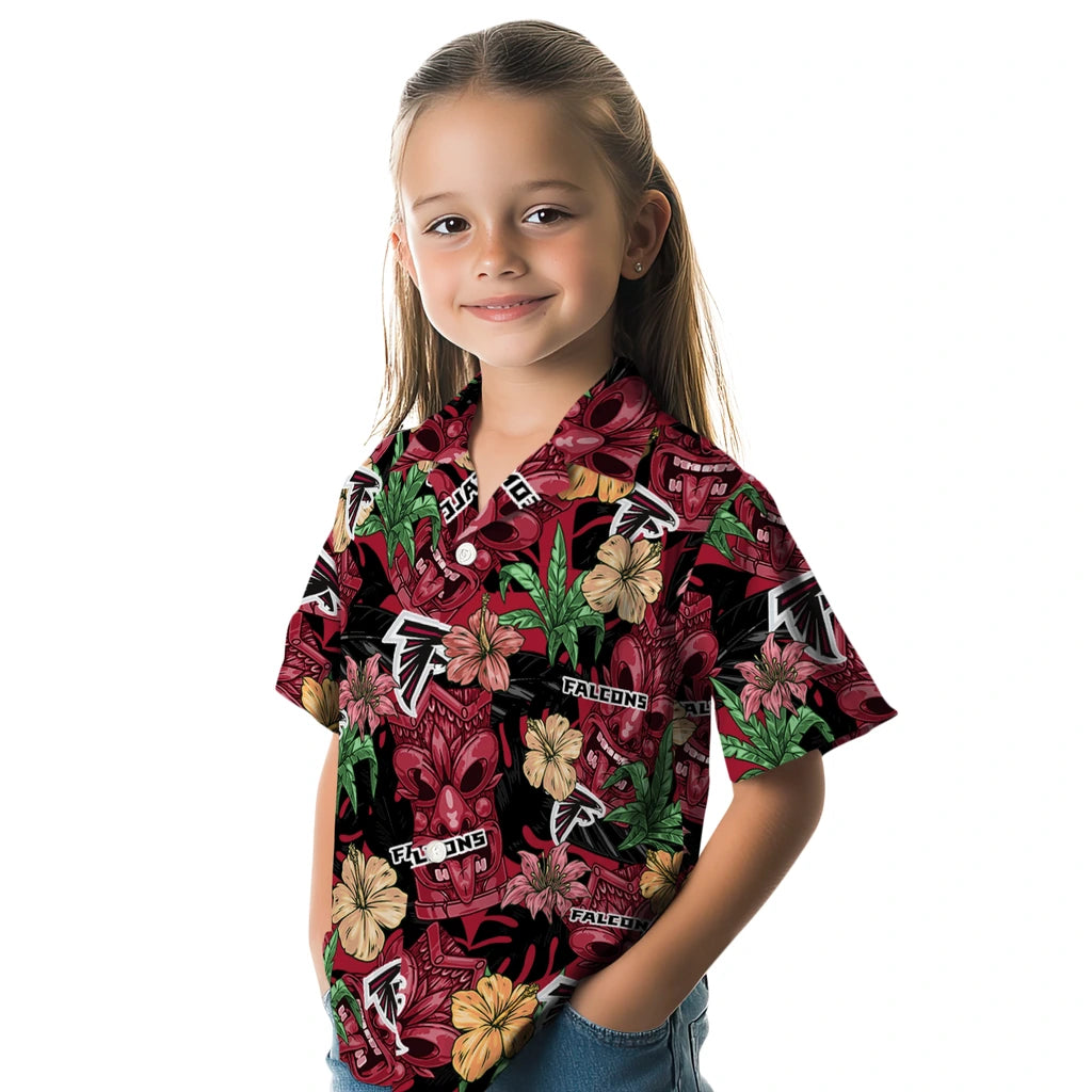 Atlanta Falcons Hawaiian Shirt - Hibiscus Tiki Jungle | Moonbestprint