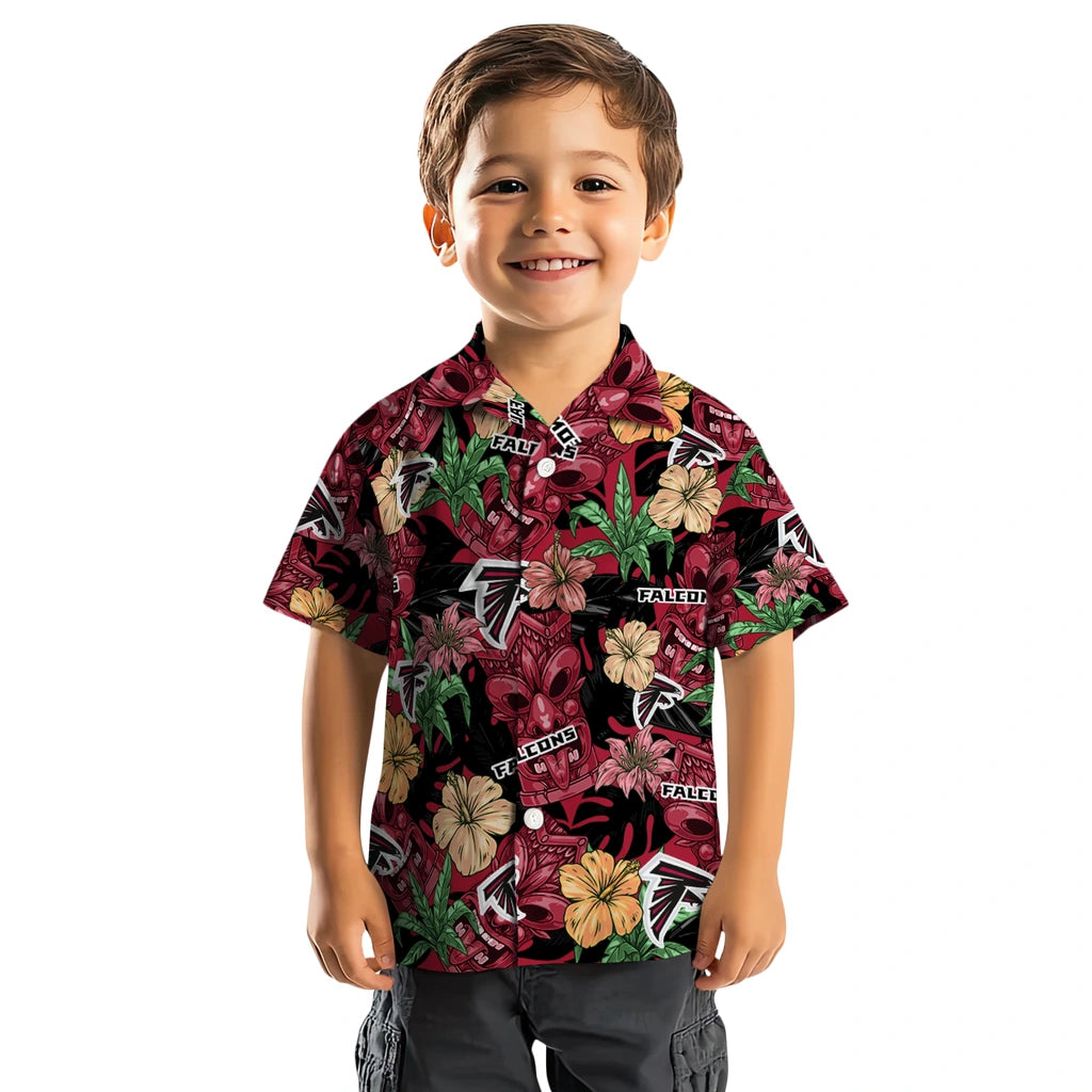 Atlanta Falcons Hawaiian Shirt - Hibiscus Tiki Jungle | Moonbestprint