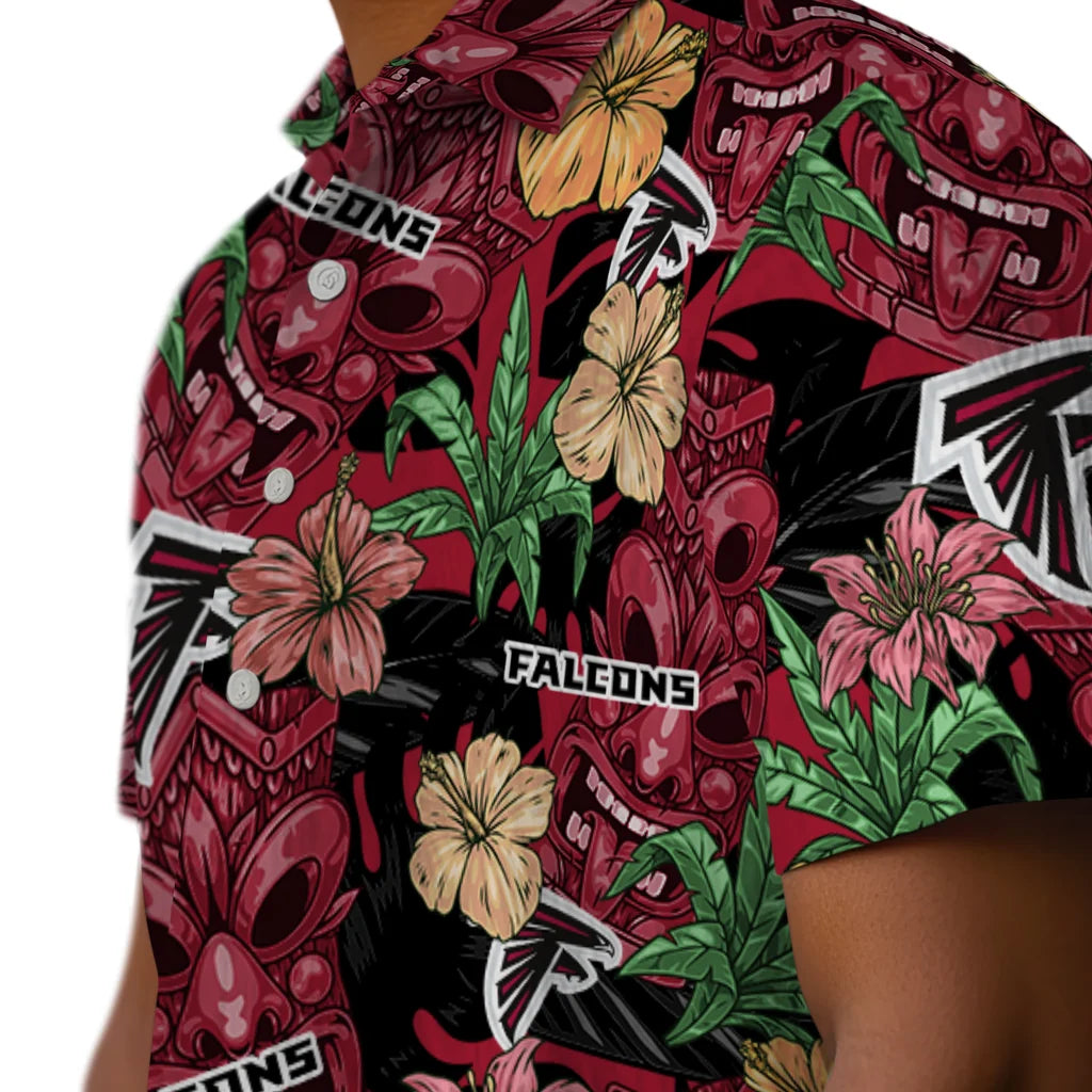 Atlanta Falcons Hawaiian Shirt - Hibiscus Tiki Jungle | Moonbestprint