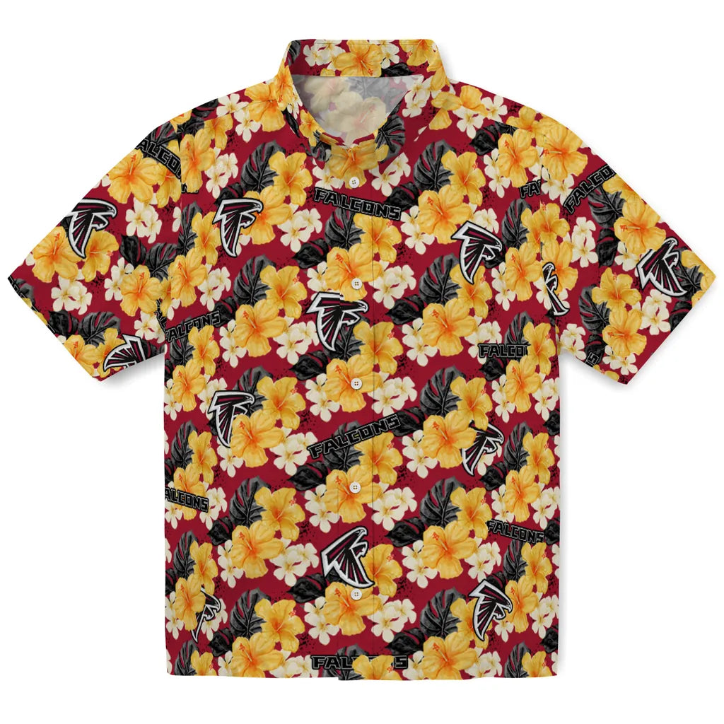 Atlanta Falcons Hawaiian Shirt - Hibiscus Tropics | Moonbestprint