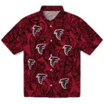Atlanta Falcons Hawaiian Shirt - Leaf Outline | Moonbestprint