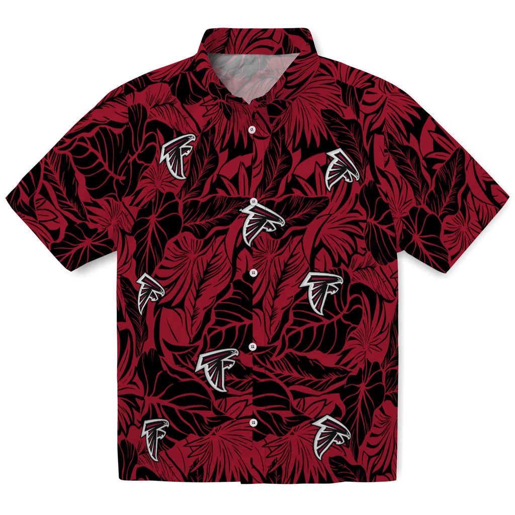 Atlanta Falcons Hawaiian Shirt - Monstera Layer | Moonbestprint