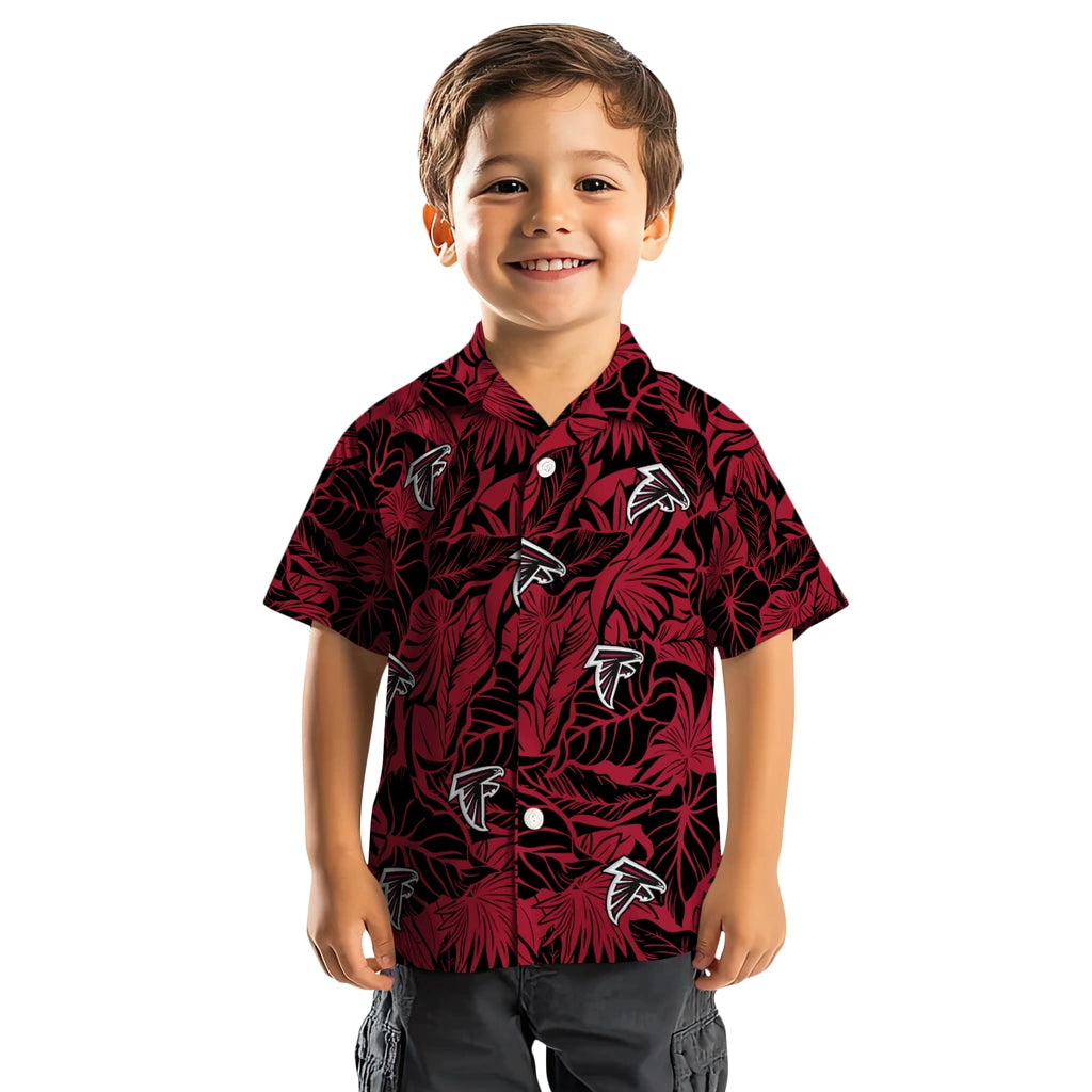 Atlanta Falcons Hawaiian Shirt - Monstera Layer | Moonbestprint