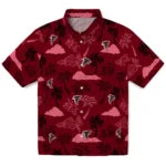 Atlanta Falcons Hawaiian Shirt - Palm And Clouds | Moonbestprint