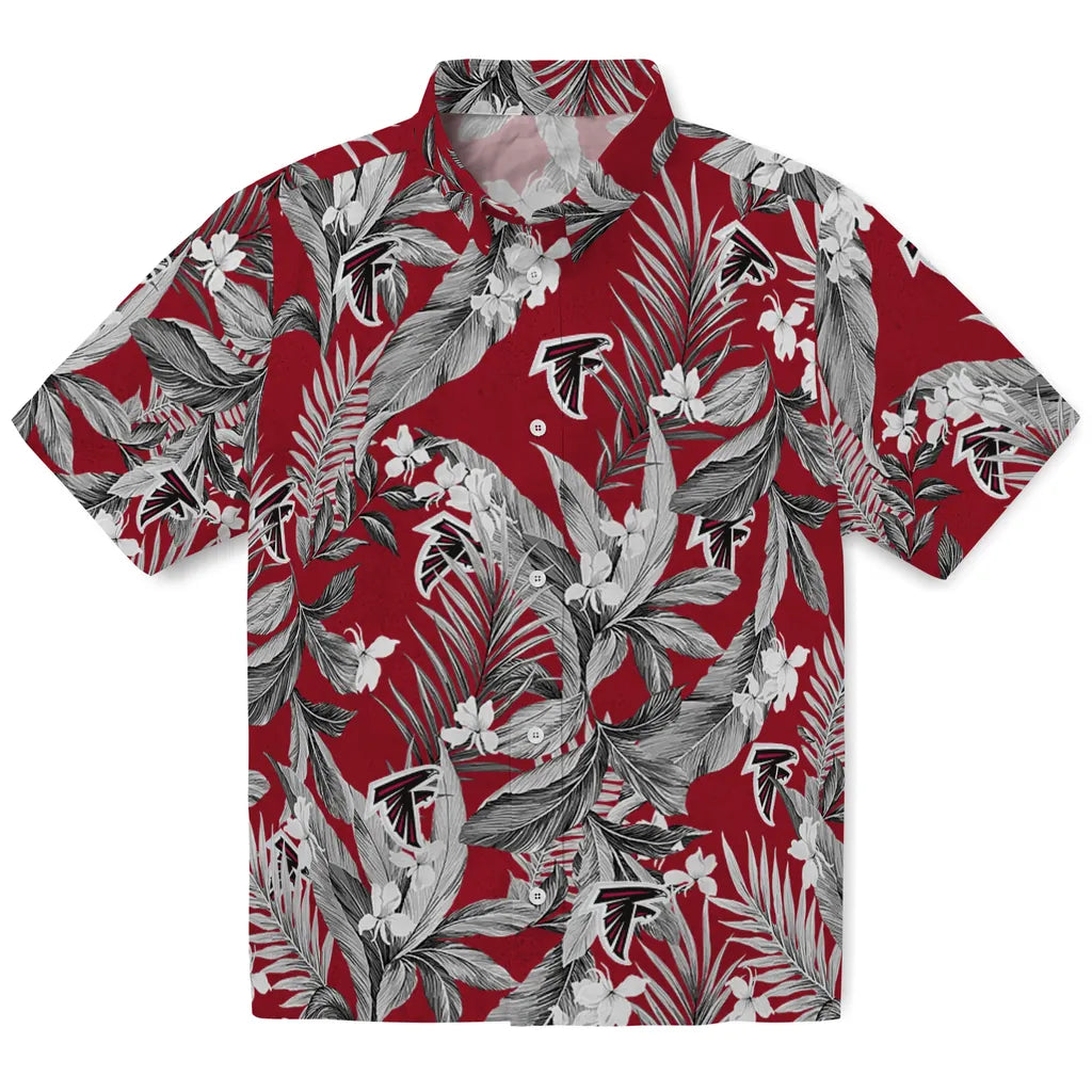 Atlanta Falcons Hawaiian Shirt - Palm Leaves | Moonbestprint