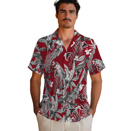 Atlanta Falcons Hawaiian Shirt - Palm Leaves | Moonbestprint