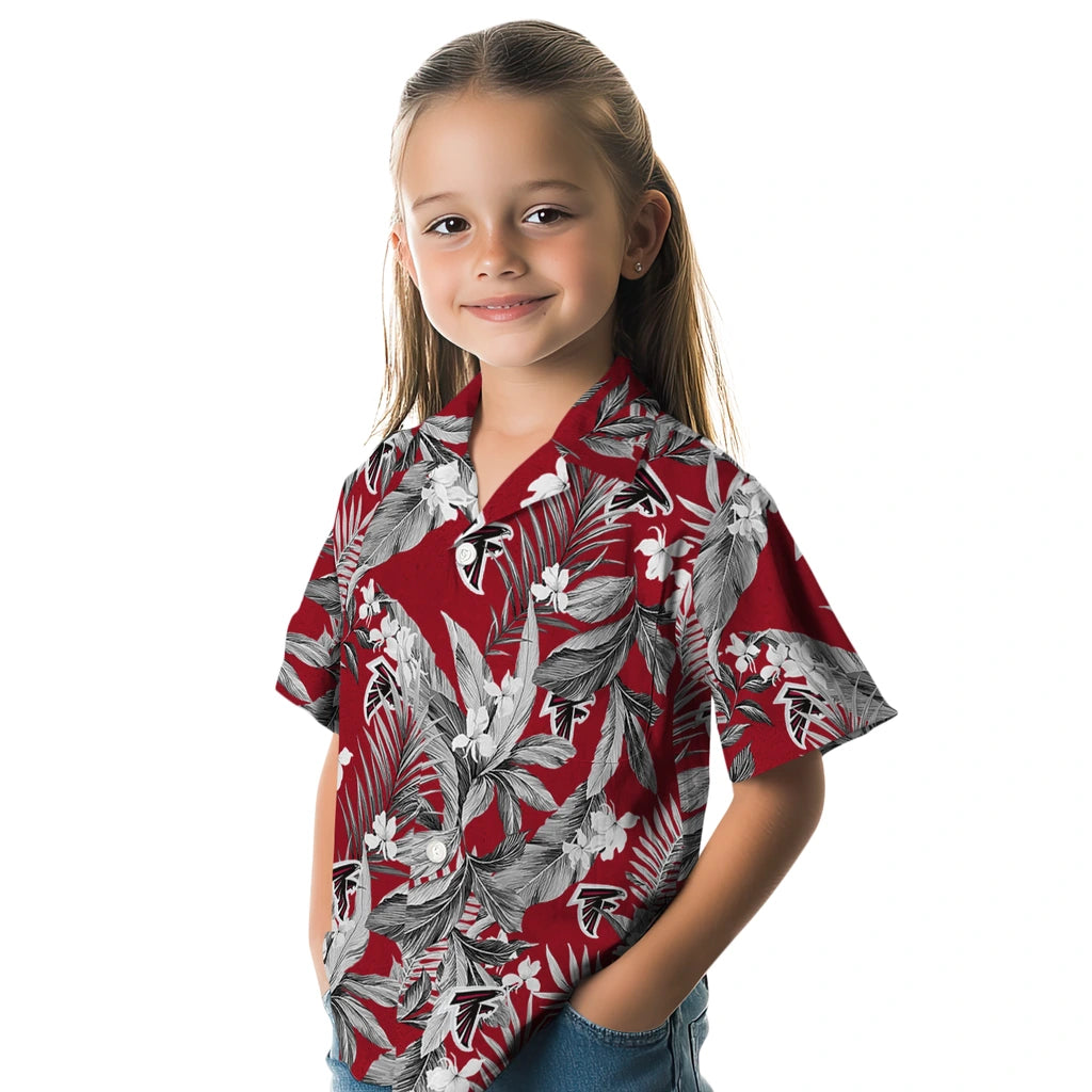 Atlanta Falcons Hawaiian Shirt - Palm Leaves | Moonbestprint