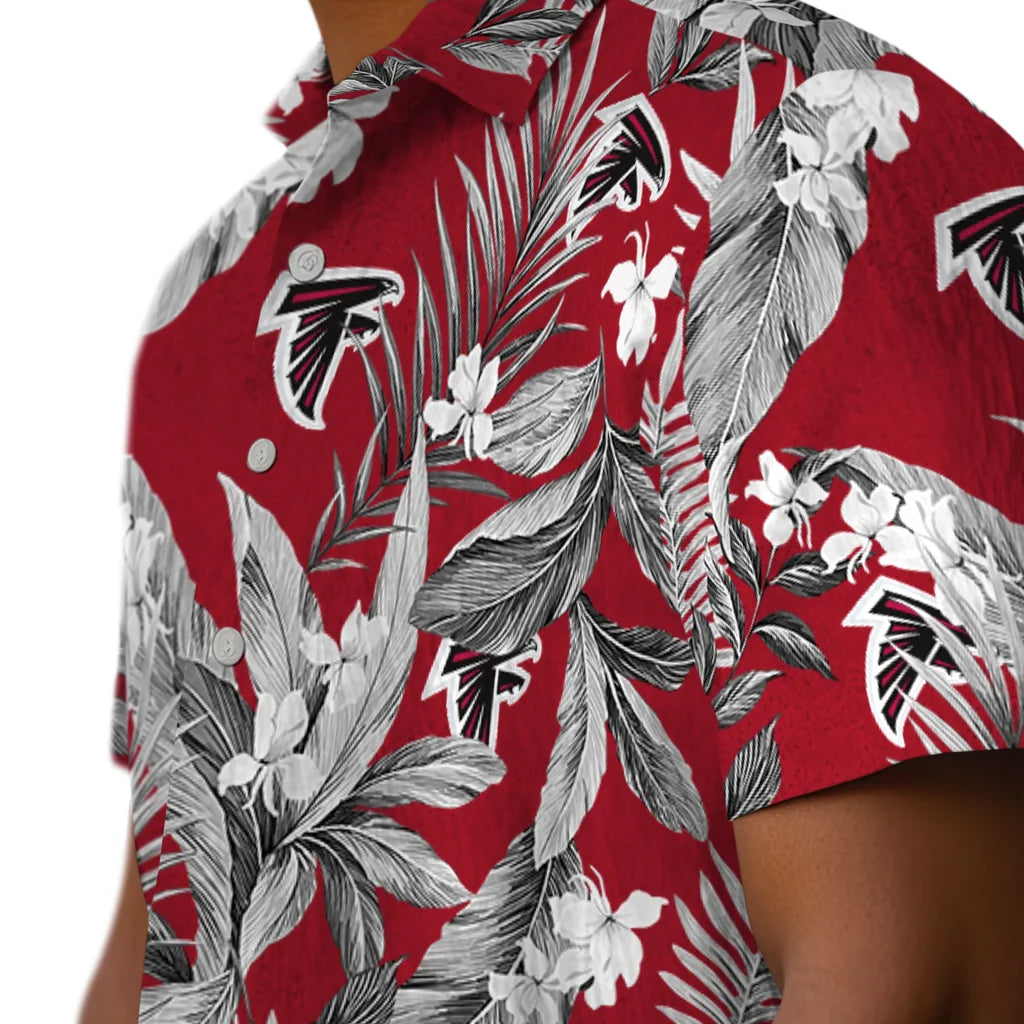 Atlanta Falcons Hawaiian Shirt - Palm Leaves | Moonbestprint