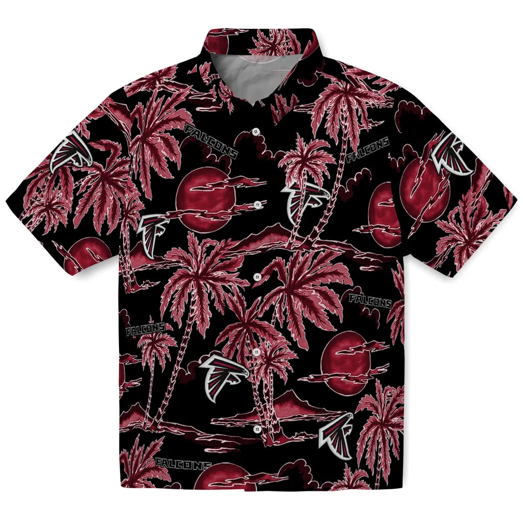 Atlanta Falcons Hawaiian Shirt - Palm Sunset | Moonbestprint