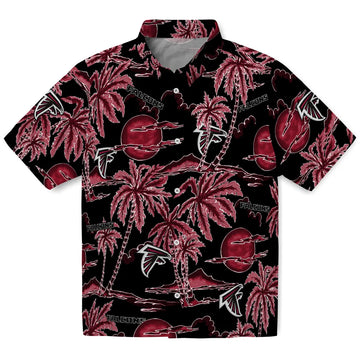 Atlanta Falcons Hawaiian Shirt - Palm Sunset | Moonbestprint