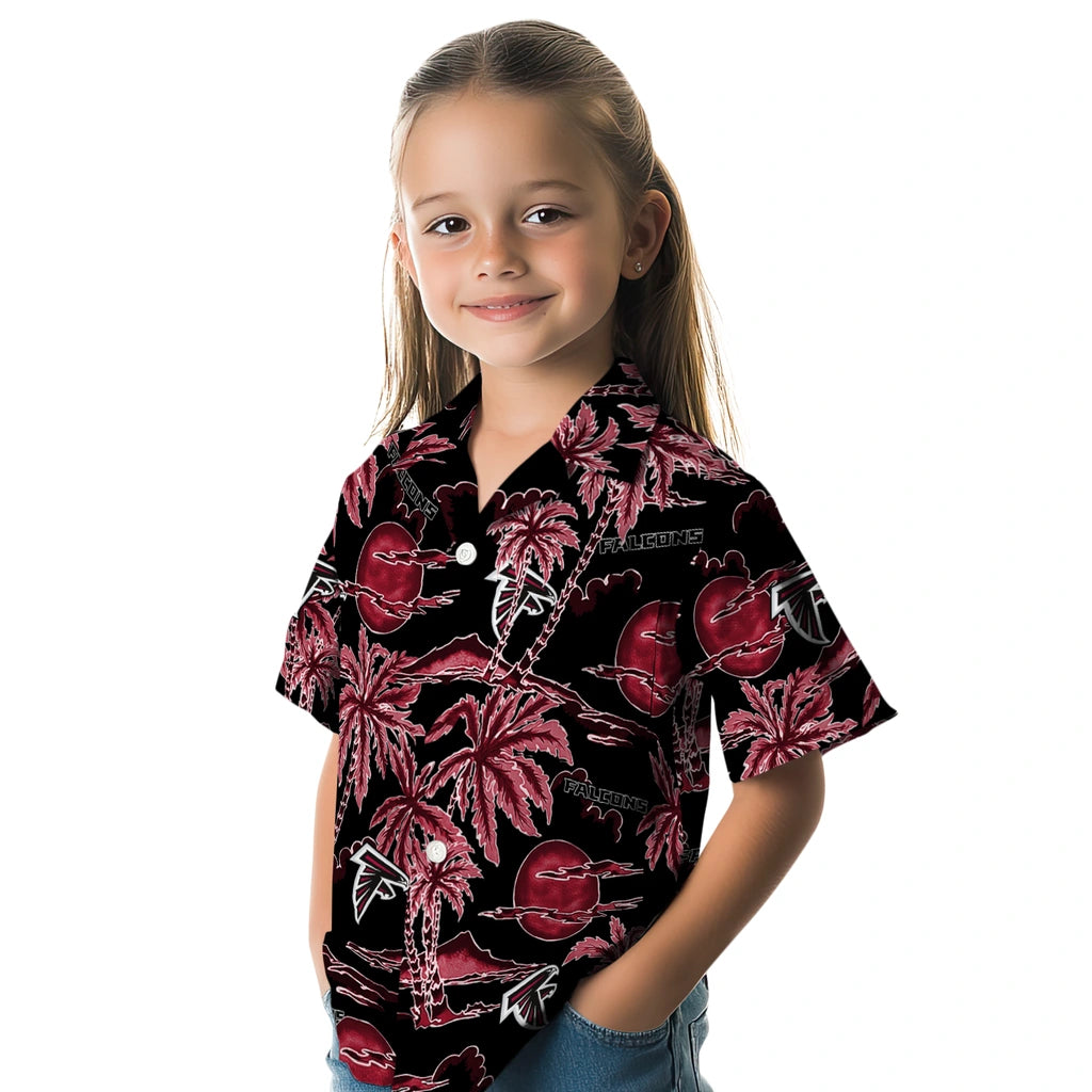 Atlanta Falcons Hawaiian Shirt - Palm Sunset | Moonbestprint