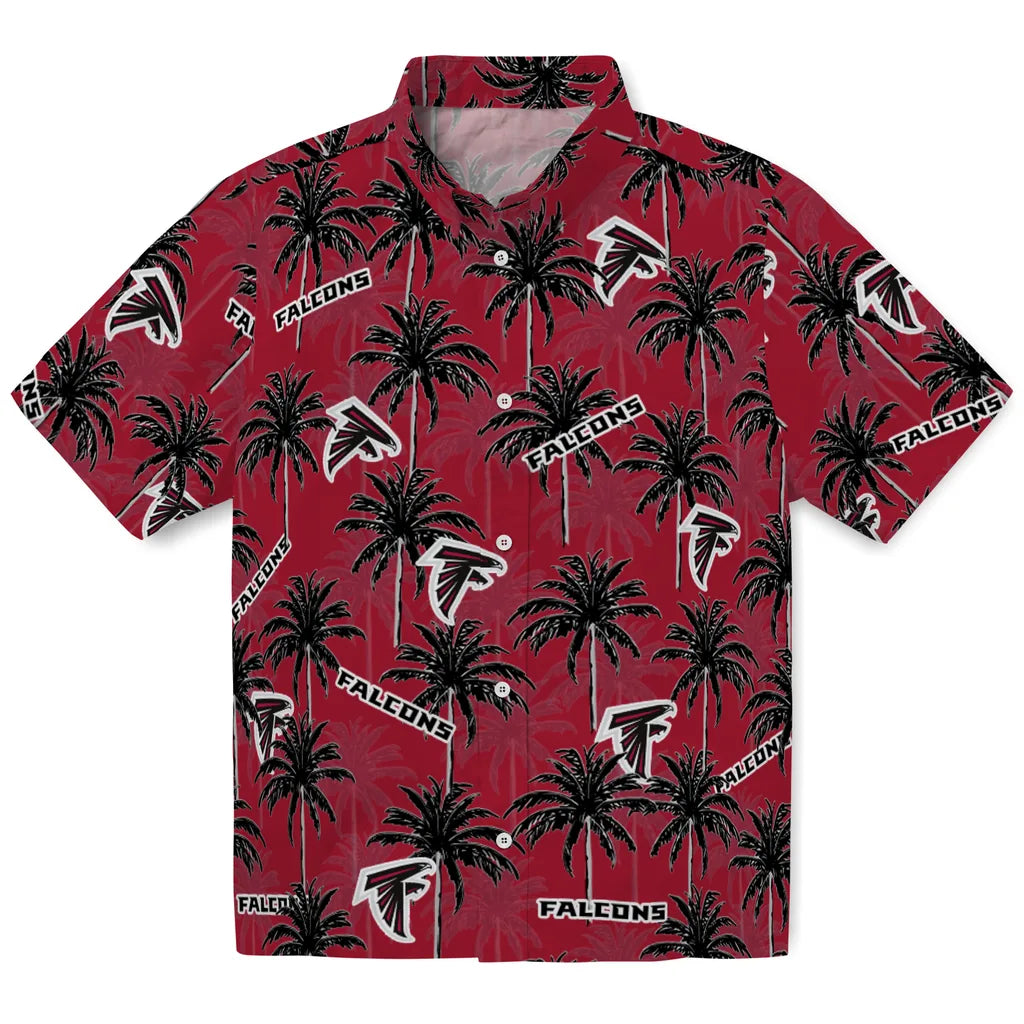 Atlanta Falcons Hawaiian Shirt - Palm Tree Motif | Moonbestprint