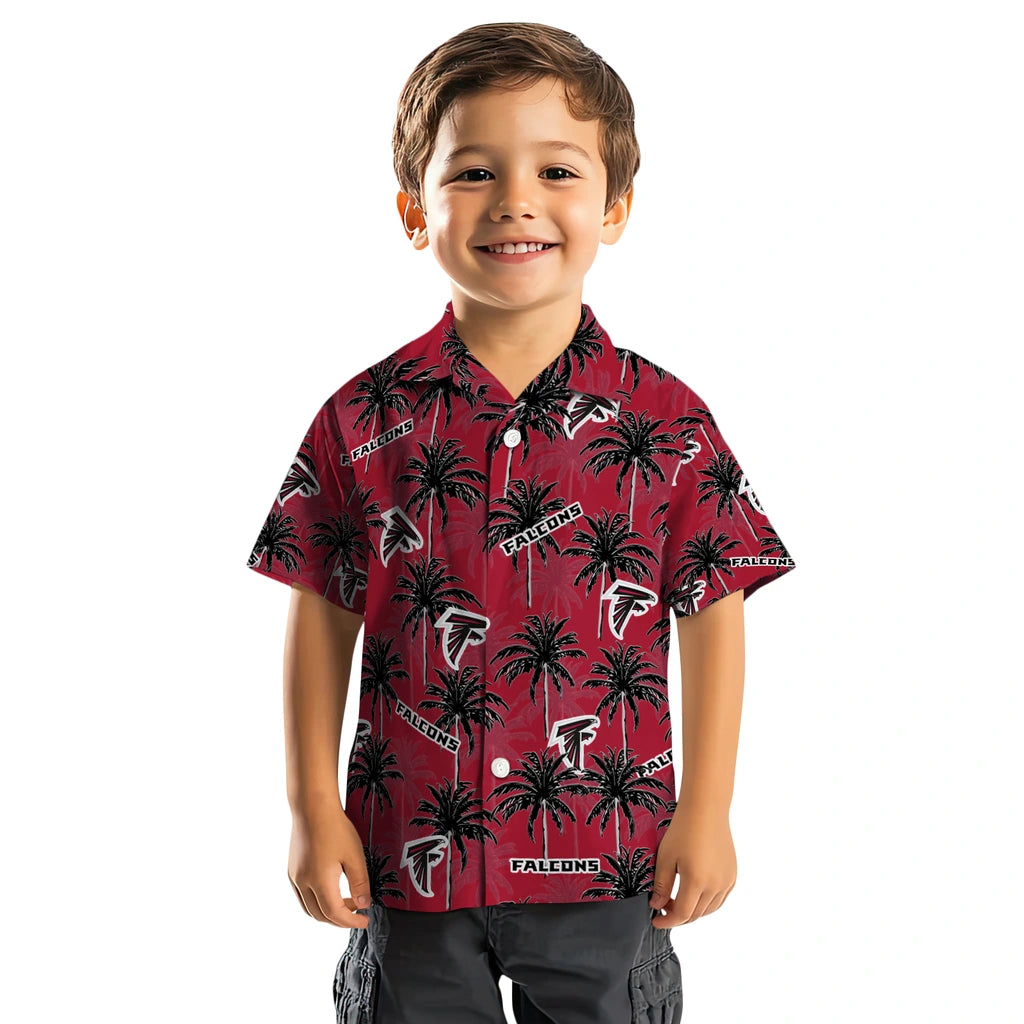 Atlanta Falcons Hawaiian Shirt - Palm Tree Motif | Moonbestprint