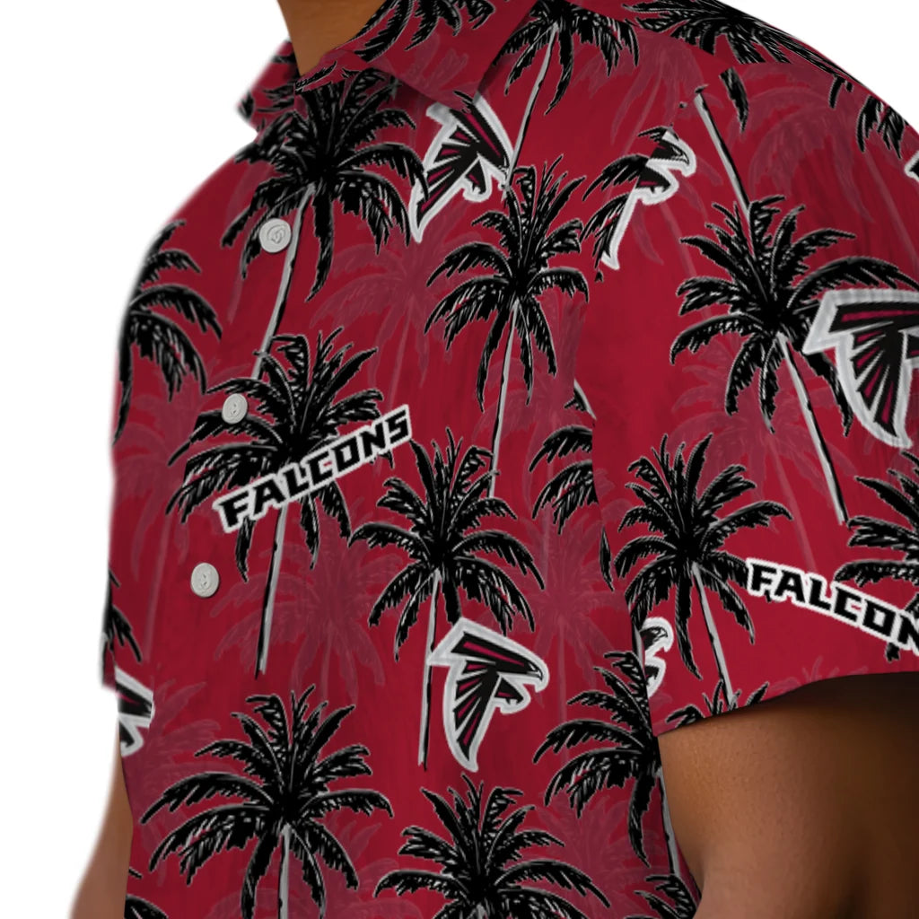 Atlanta Falcons Hawaiian Shirt - Palm Tree Motif | Moonbestprint