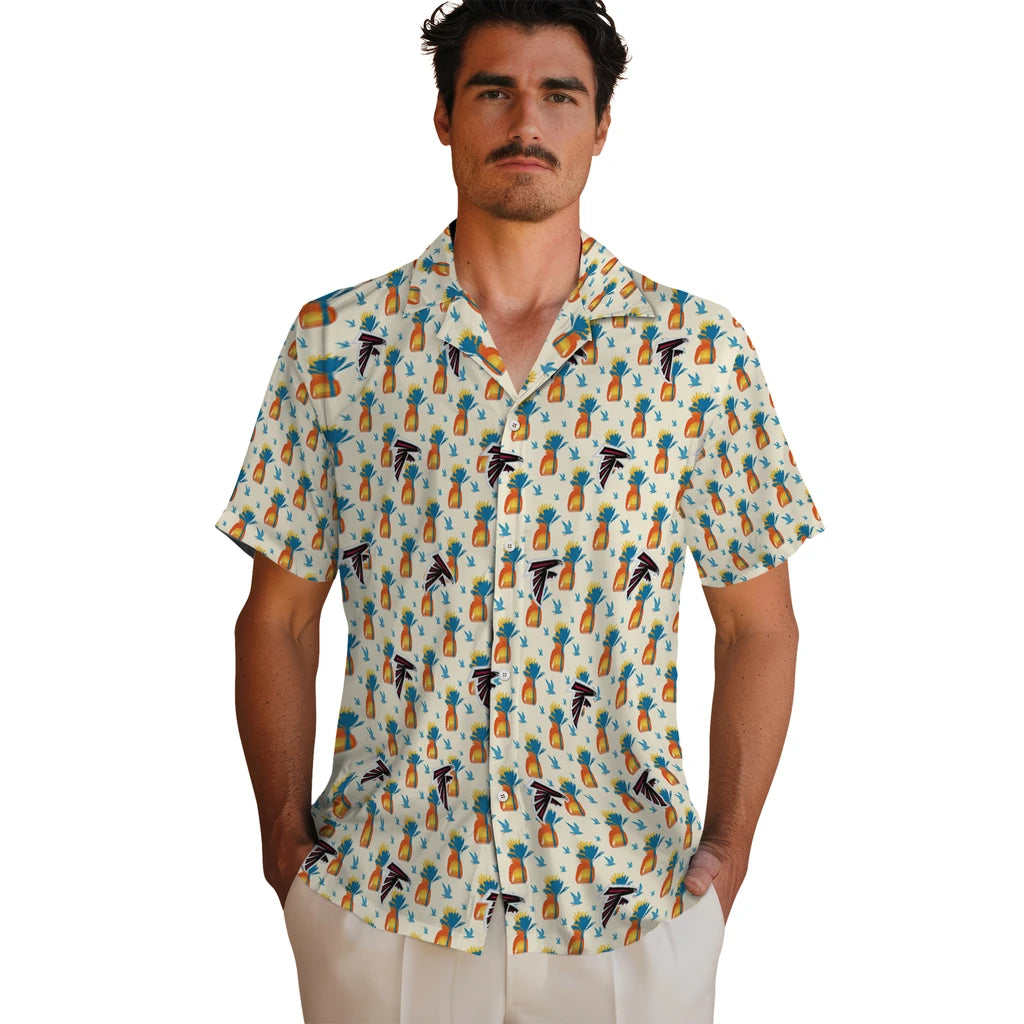 Atlanta Falcons Hawaiian Shirt - Pineapple Delight | Moonbestprint
