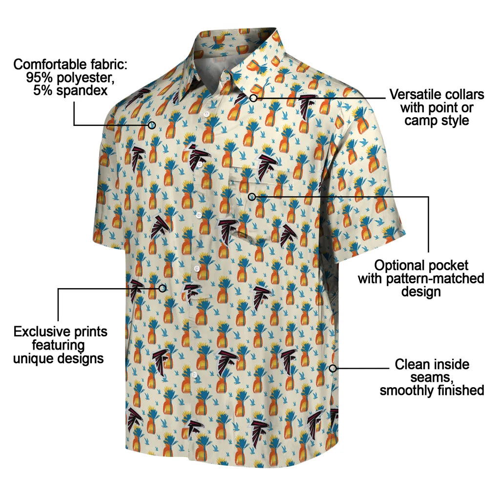 Atlanta Falcons Hawaiian Shirt - Pineapple Delight | Moonbestprint