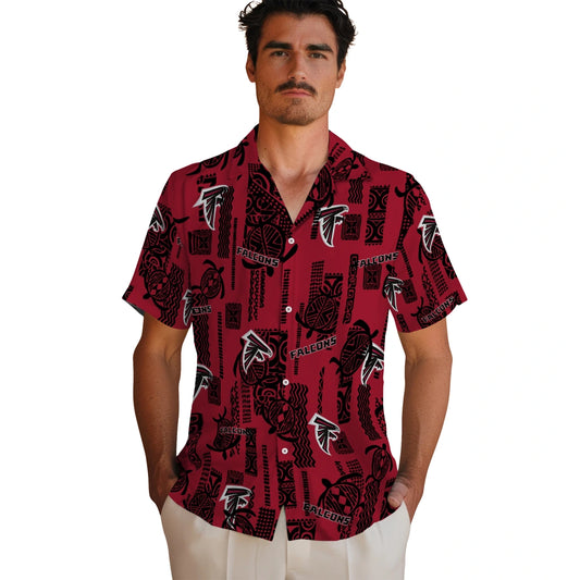 Atlanta Falcons Hawaiian Shirt - Turtle Lines | Moonbestprint