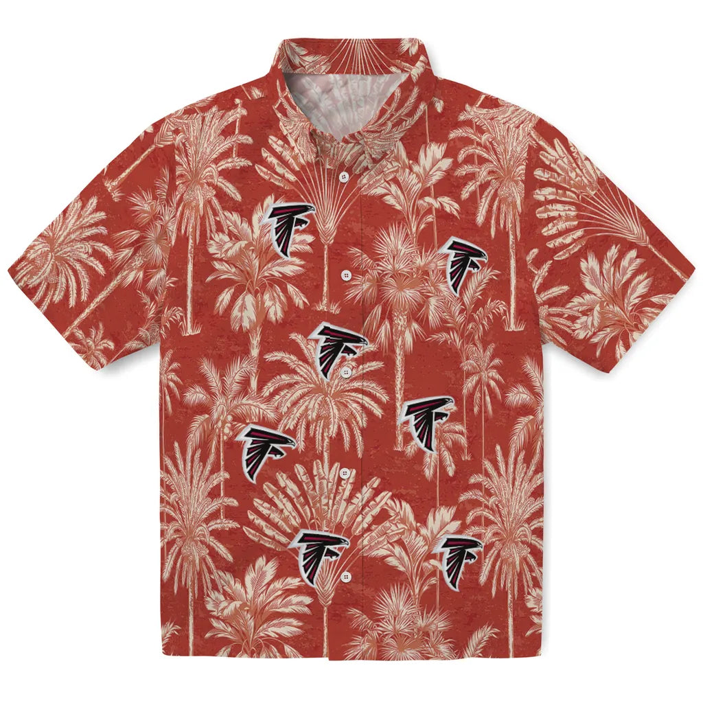 Atlanta Falcons Hawaiian Shirt - Vintage Palm Tree | Moonbestprint