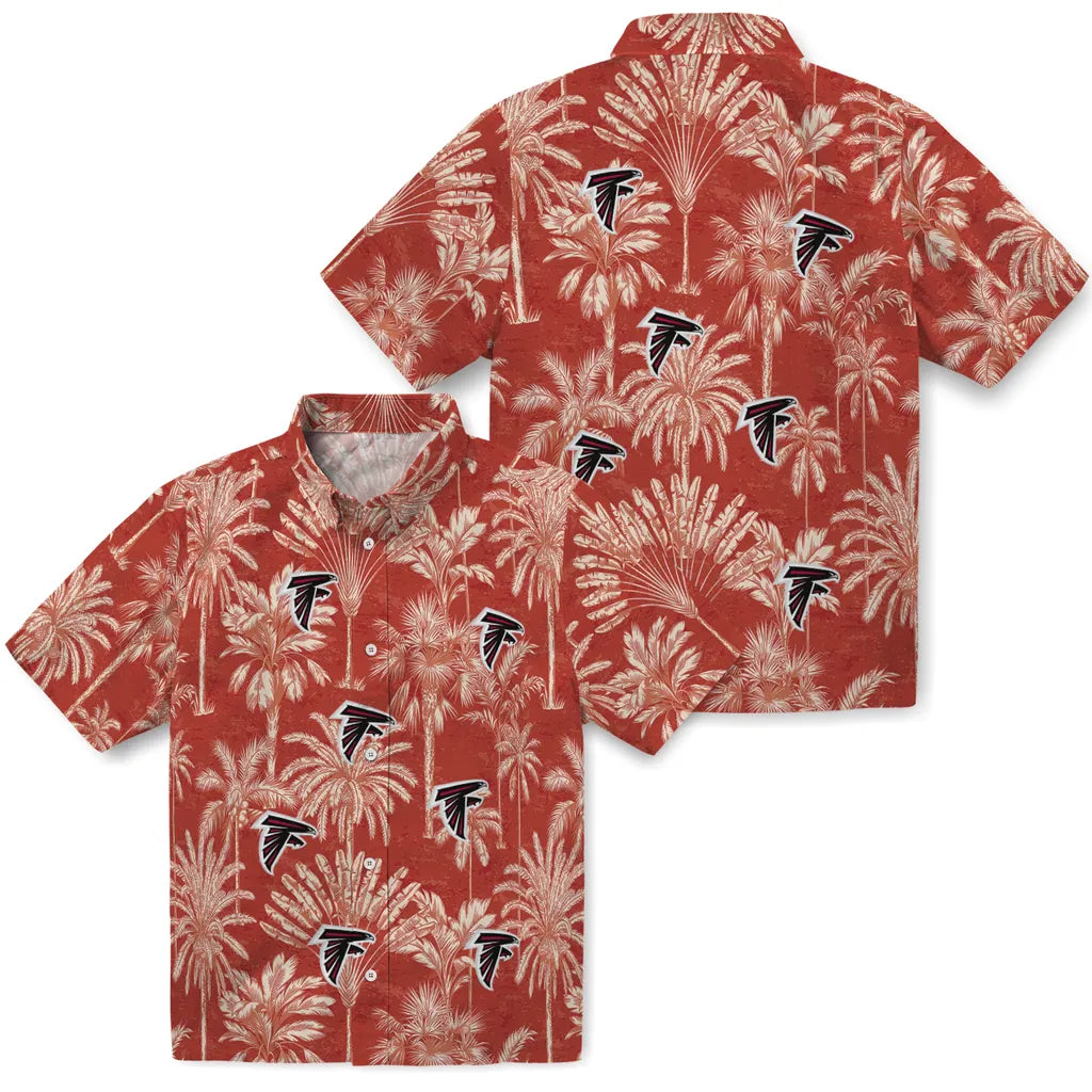 Atlanta Falcons Hawaiian Shirt - Vintage Palm Tree | Moonbestprint