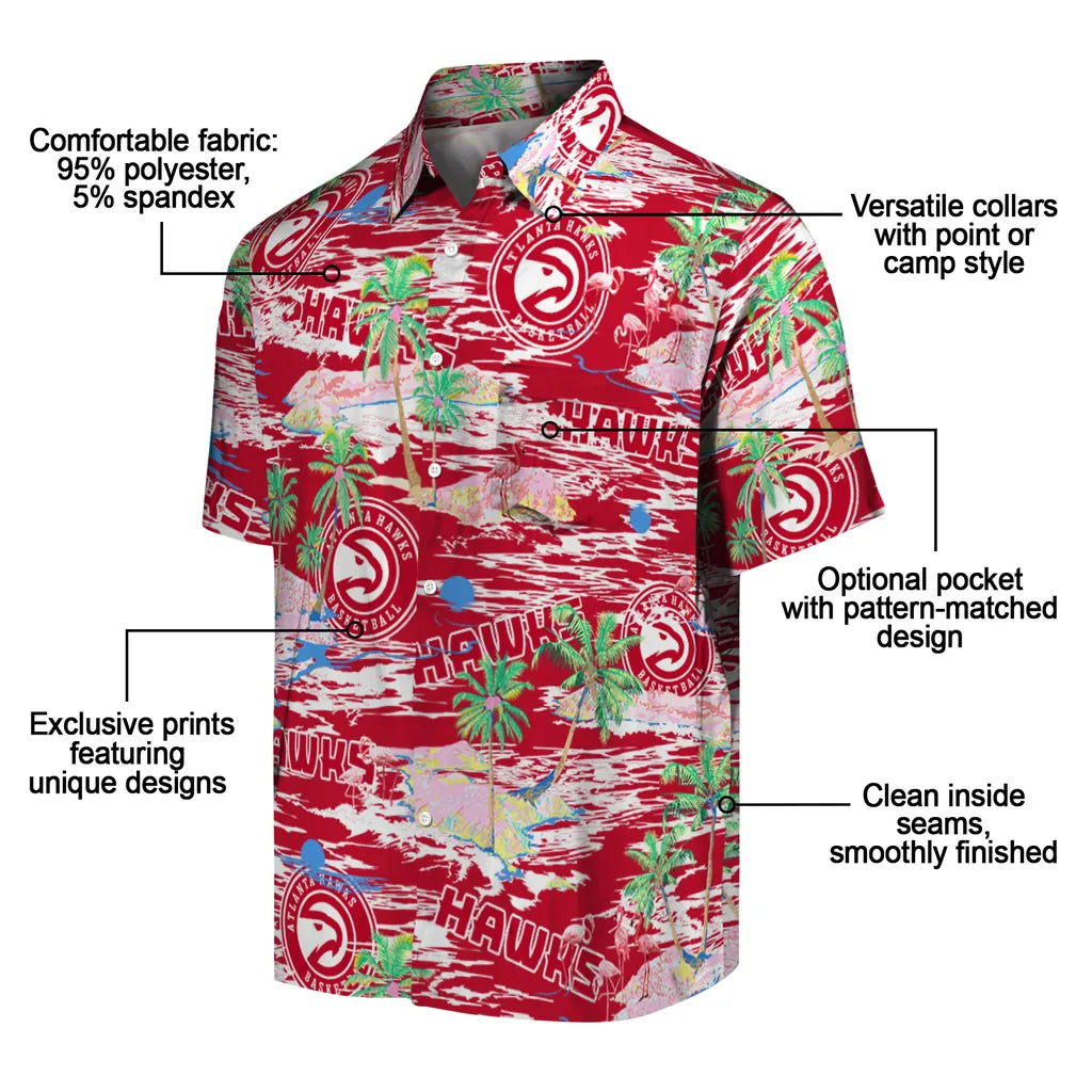 Atlanta Hawks Flamingo Retreat 2026 Hawaiian Shirt – Moonbestprint