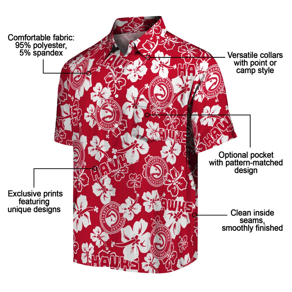 Atlanta Hawks Hibiscus Bloom Hawaiian Shirt – Moonbestprint