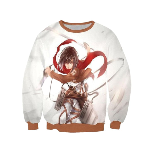 Attack On Titan Sweater ? Mikasa Ackerman In Her Omni 3D Printed Sweater ? Usalast