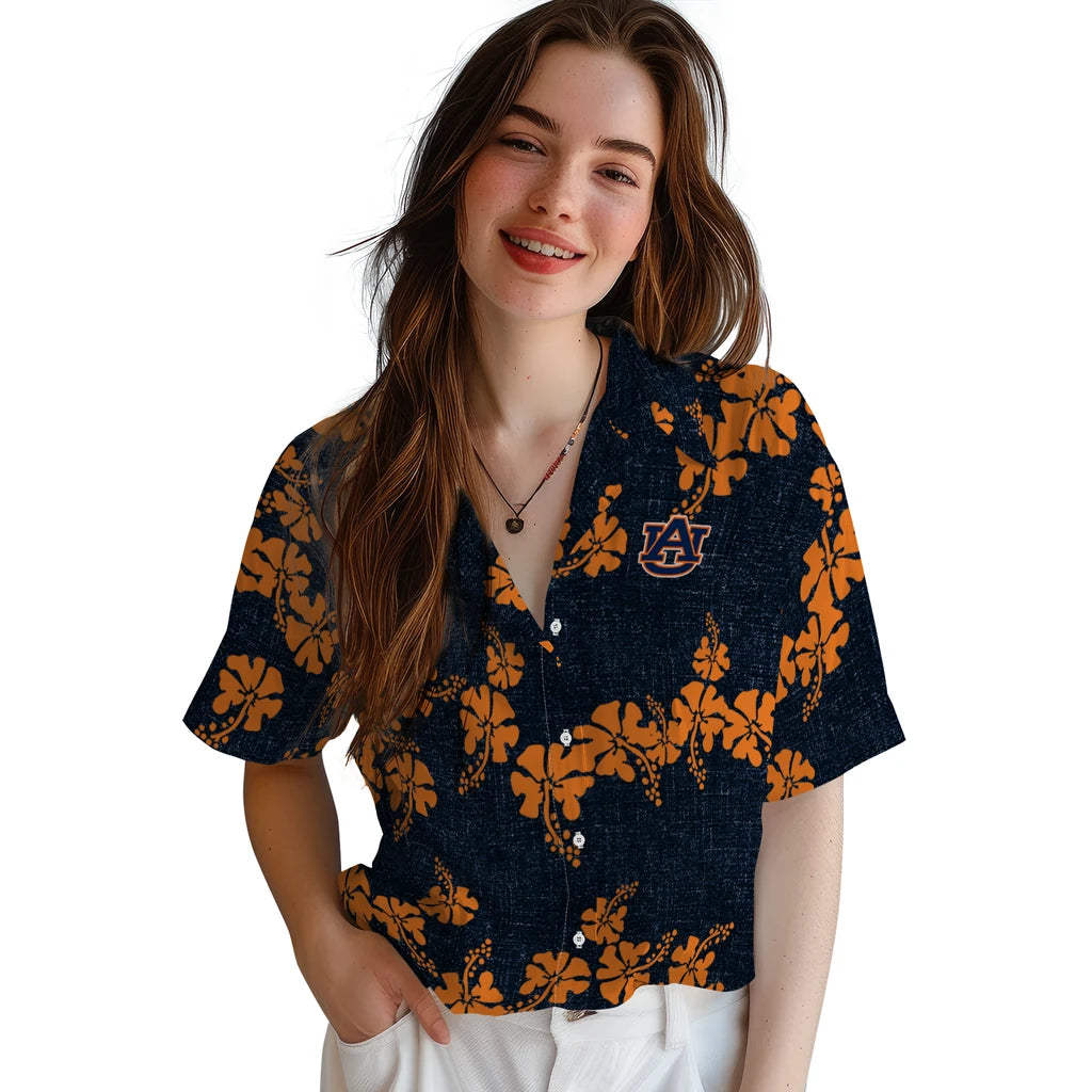 Auburn Tigers Hawaiian Shirt - 50th State Flower | Moonbestprint