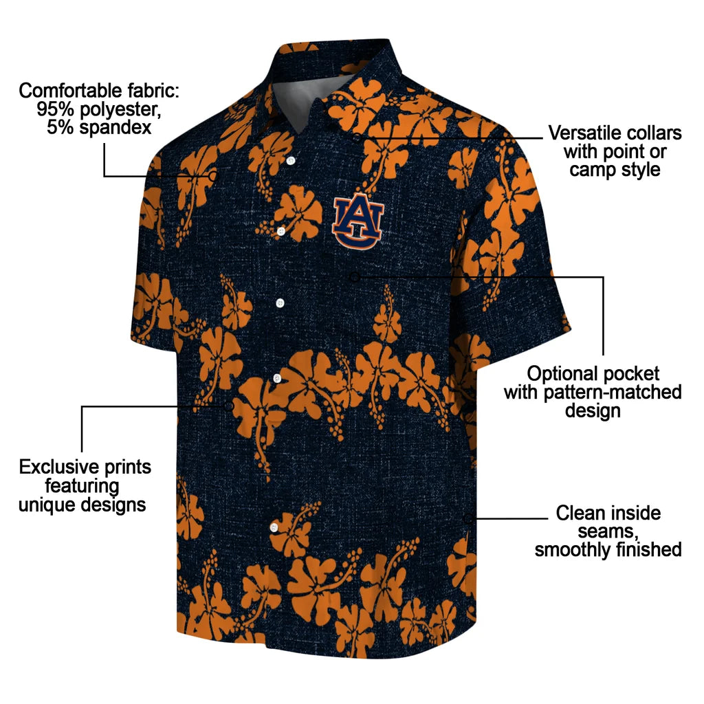 Auburn Tigers Hawaiian Shirt - 50th State Flower | Moonbestprint