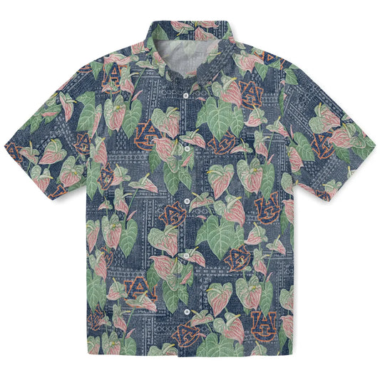 Auburn Tigers Hawaiian Shirt - Anthurium Overlay | Moonbestprint