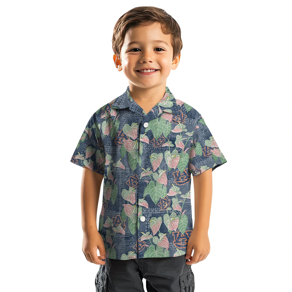 Auburn Tigers Hawaiian Shirt - Anthurium Overlay | Moonbestprint