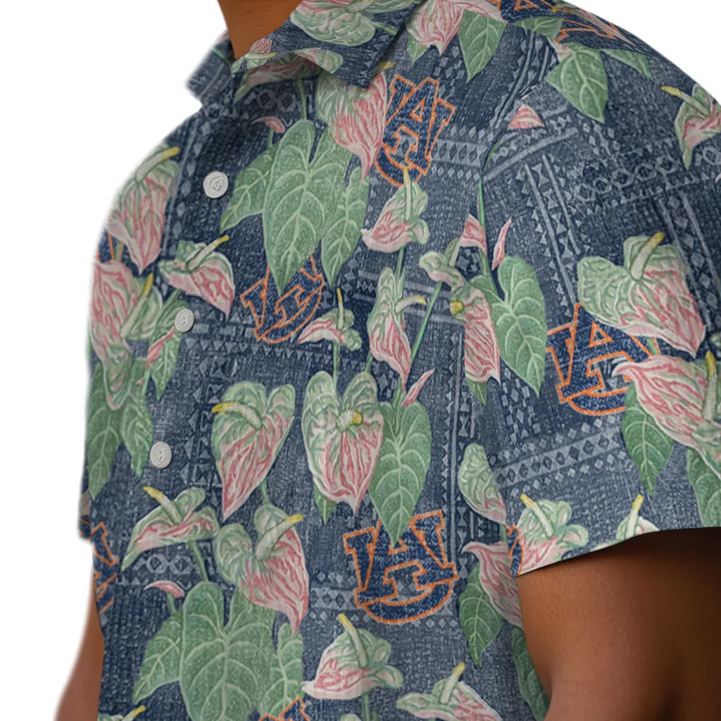 Auburn Tigers Hawaiian Shirt - Anthurium Overlay | Moonbestprint