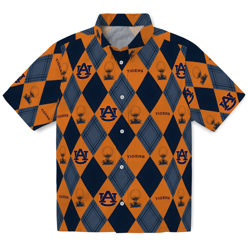Auburn Tigers Hawaiian Shirt - Golfing Plaid | Moonbestprint